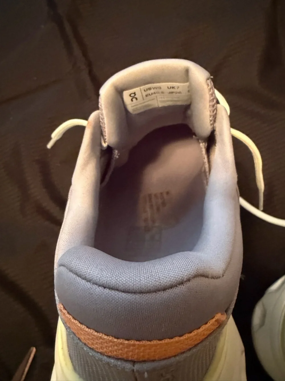 On Cloud 2  Running Women's Cloud Sneakers in Lavender with Cream Accents - Picture 12 of 15